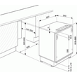 Whirlpool WBUF011 pult alá beépíthető hűtő 108/18L belső fagyasztóval