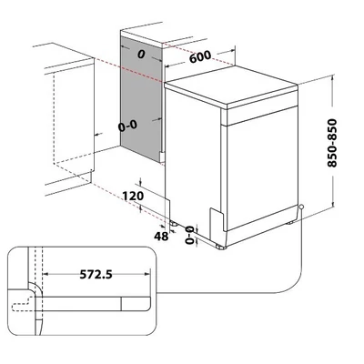 WHIRLPOOL WFC 3C26 P Szabadonálló Mosogatógép