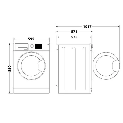 Whirlpool szabadonáló elöltöltős mosógép: 7,0kg FFB 7259 BV EE