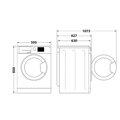 Whirlpool szabadonálló elöltöltős mosógép 8,0 kg  FFB 8469 BV EE