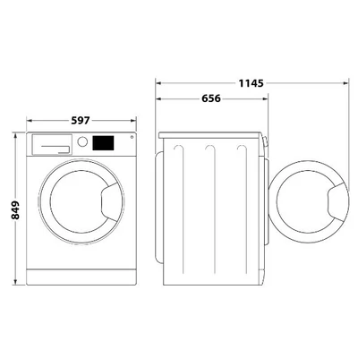 Whirlpool hőszivattyús szárítógép 8kg W6 D84WB EE