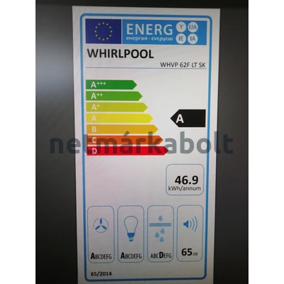 Whirlpool WHVP 62F LT SK fali döntött páraelszívó 60cm fekete