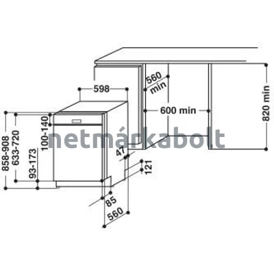 Whirlpool WBO 3T333 P 6.5 X Beépíthető Mosogatógép