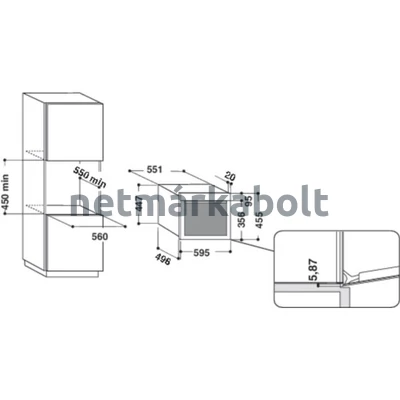 WHIRLPOOL BEÉPÍTHETŐ GŐZPÁROLÓ W11I MS180