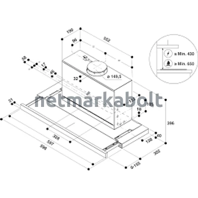 WHIRLPOOL AKR 634 GY/3 teleszkópos páraelszívó