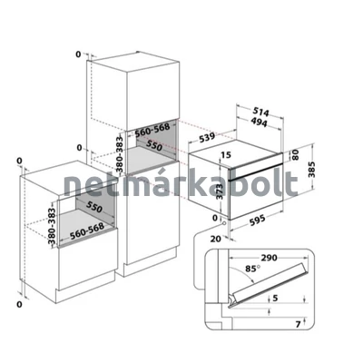 WHIRLPOOL W9 MD260 BSS Beépíthető mikrohullámú sütő