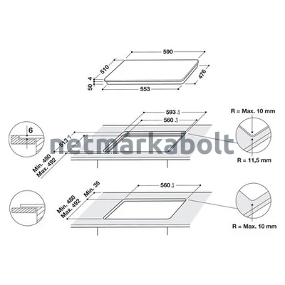 WHIRLPOOL WL S2260 NE Indukciós főzőlap