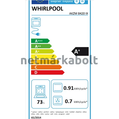 WHIRLPOOL AKZM 8420 IX Beépíthető Sütő