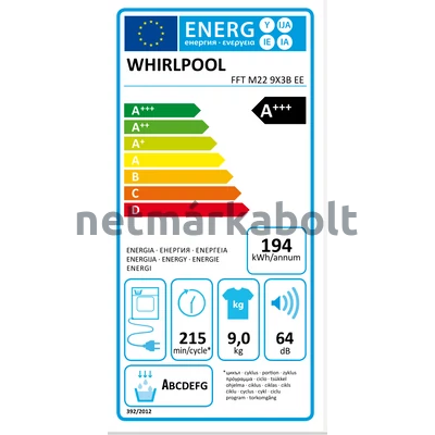 WHIRLPOOL FFT M22 9X3B EE Hőszivattyús Szárítógép