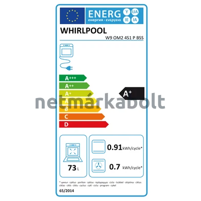 WHIRLPOOL BEÉPÍTHETŐ SÜTŐ W9 OM2 4S1 P BSS