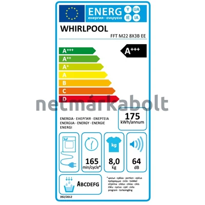 Whirlpool FFT M22 8X3B EE Hőszivattyús szárítógép