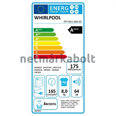 Whirlpool FFT M11 8X3 EE Hőszivattyús szárítógép