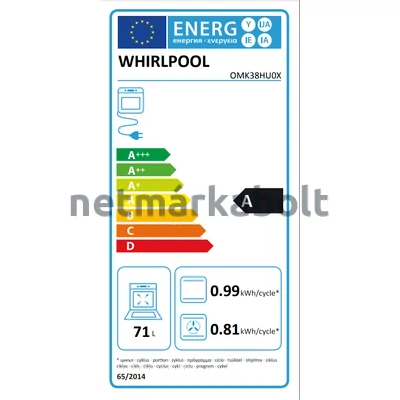 Whirlpool OMK38HU0X beépíthető sütő inox