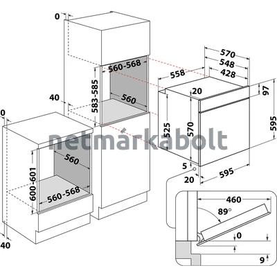 Whirlpool OMK38HU0X beépíthető sütő inox