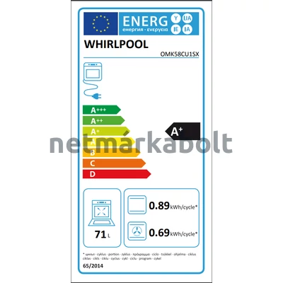 Whirlpool OMK58CU1SX beépíthető sütő inox katalitikus tisztítás