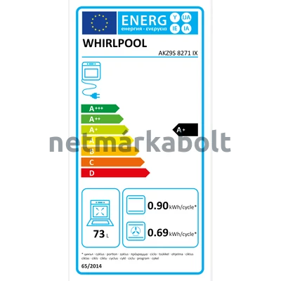 WHIRLPOOL AKZ9S 8271 IX BEÉPÍTHETŐ GŐZFUNKCIÓS SÜTŐ