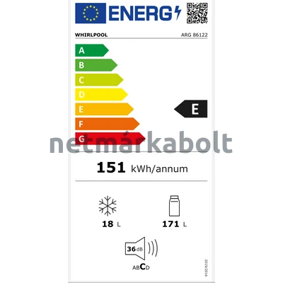 Whirlpool ARG 86122  Beépíthető hűtőszekrény