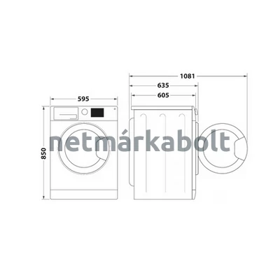 Whirlpool AWG 1114 SD félprofesszionális mosógép ezüst 11kg kapacitás