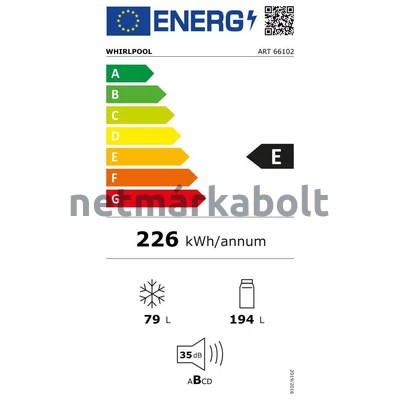 WHIRLPOOL ART 66102 Beépíthető Hűtőszekrény