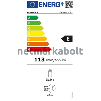 WHIRLPOOL SW6 AM2Q W 2 Szabadonálló Hűtőszekrény