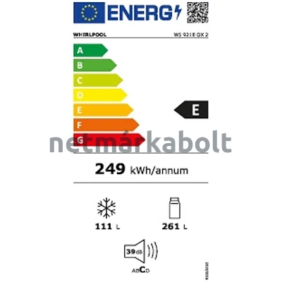 WHIRLPOOL W5 921E OX 2 Szabadonálló Hűtőszekrény