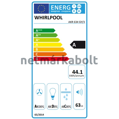 WHIRLPOOL AKR 634 GY/3 teleszkópos páraelszívó