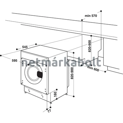 Whirlpool BI WMWG 71483E EU N beépíthető mosógép 7kg